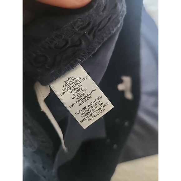 Ann Taylor Loft Marisa Navy Blue Eyelet Ankle Length Pants Size 2 100% Cotton - Picture 5 of 5